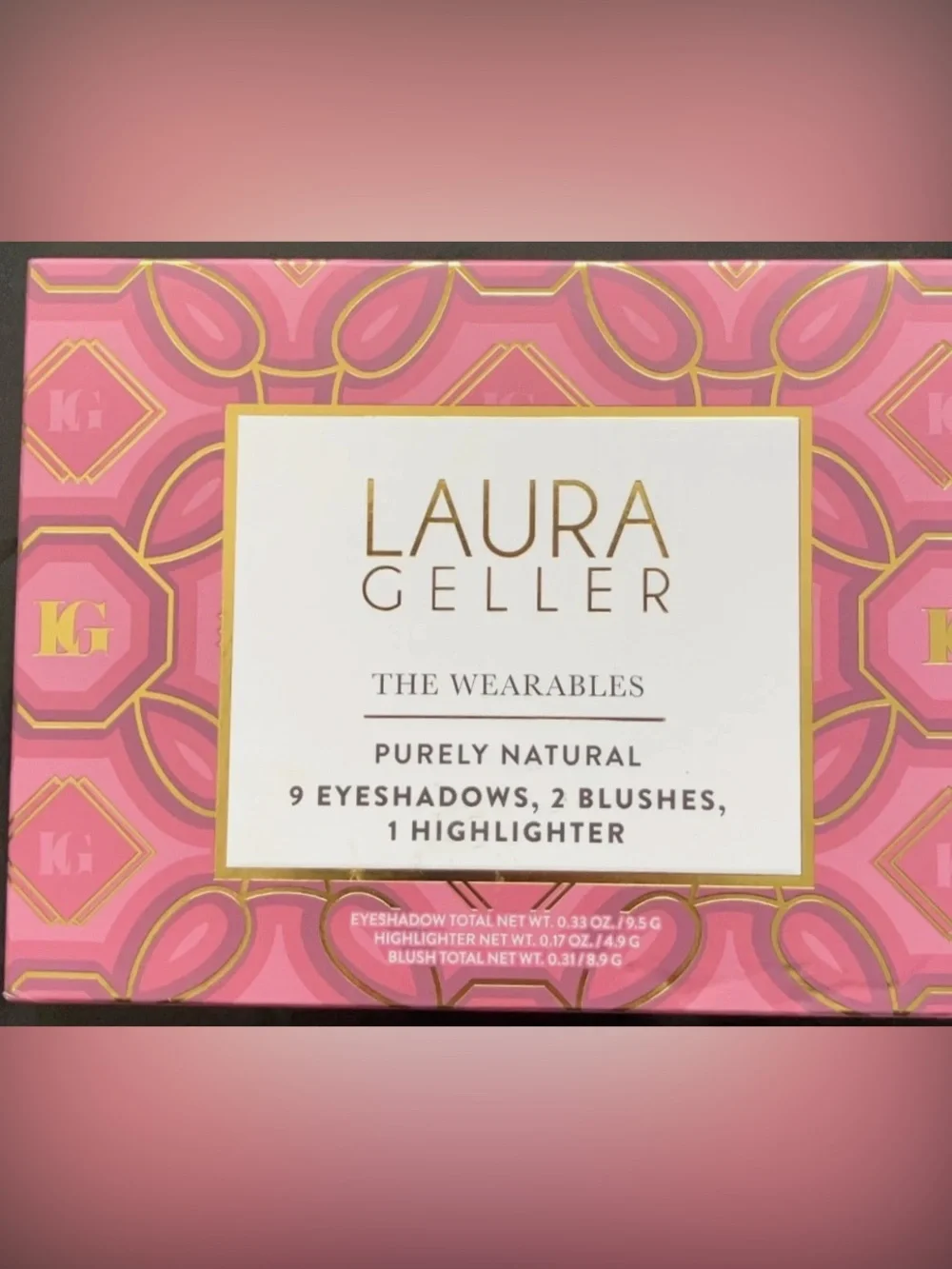 NIB LAURA GELLER Wearables Purely Natural Eyeshadow, highlighter, blush Palette